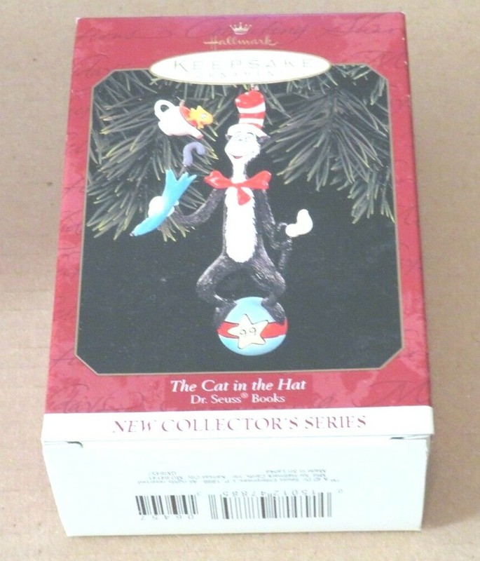 The Cat in the Hat Dr. Seuss Books # 1 1999 Hallmark Ornament Never Displayed