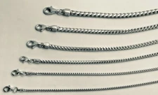 White Gold over 925 Sterling Silver Franco Chain Necklace Men's Women's 16"-36"