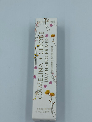 Seraphine Botanicals Camelina + Strobe Luminizing Primer Peach Glow 0.5 oz New