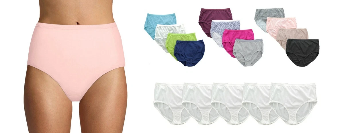 Hanes Brief Underwear Panty Women's Core Cotton Briefs, 9 Pack Assorted