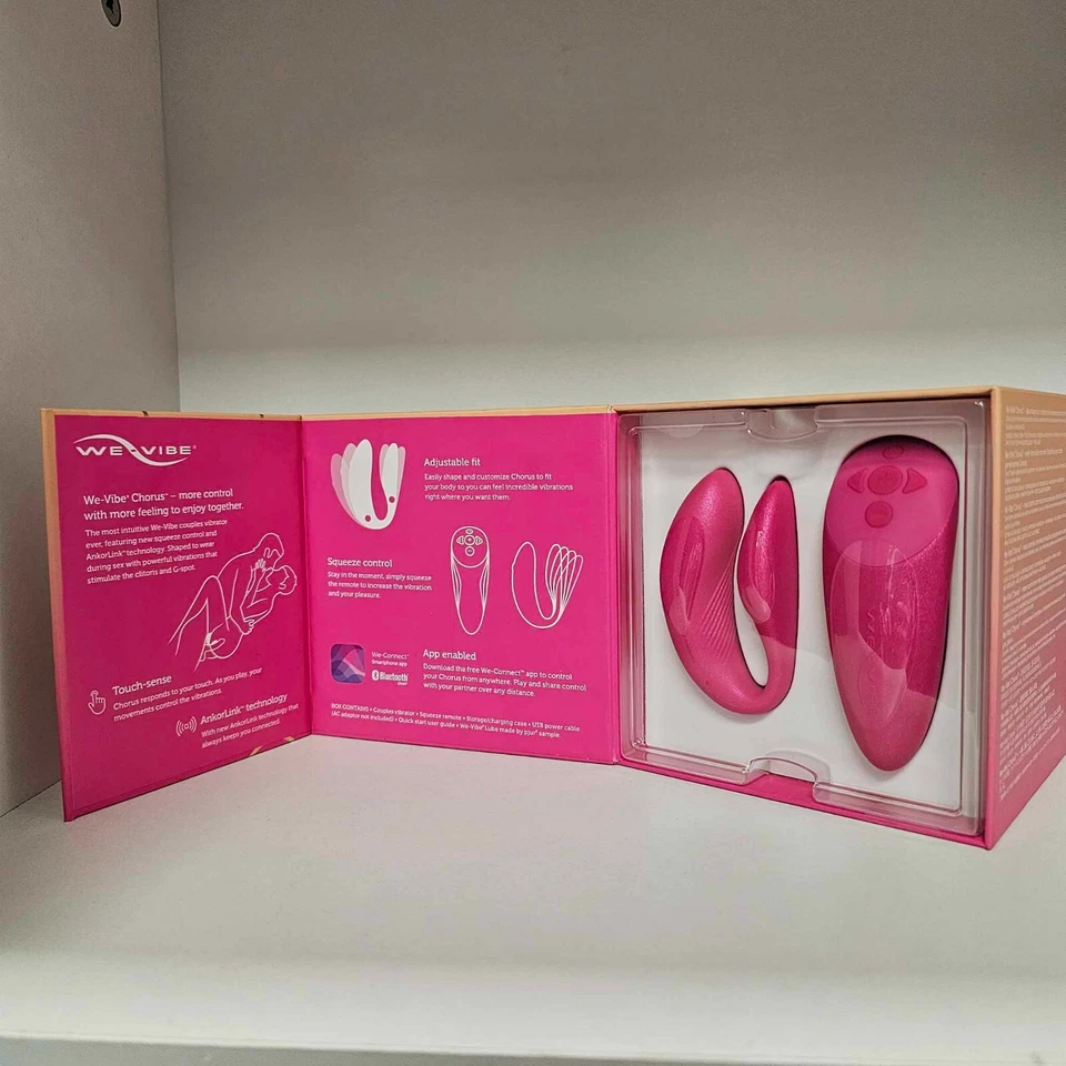 Vibrador recargable para parejas We-Vibe Chorus - Caja original - Rosa Foto 2 de 4