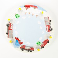 Pappteller Feuerwehr, Ø 23Cm, 8 StüCk