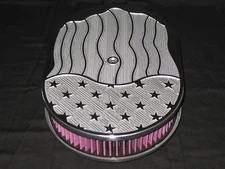 American Flag Chevy 12" Oval Air Cleaner