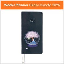 Hobonichi Techo 2025 weeks Planner Hiroko Kubota / Yozakura Snow Globe ENG /JPN