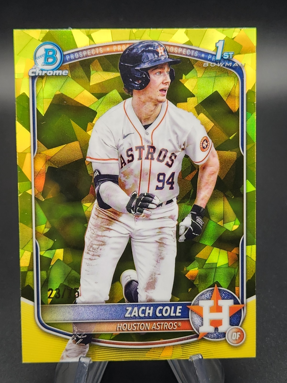 Zach Cole 2025 Bowman Chrome Sapphire 1st Bowman Yellow 23/75