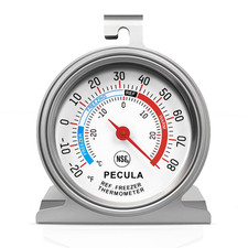 Refrigerator Thermometer Large Dial, Freezer Thermometer -30-30 Deg  /-20-80 Deg