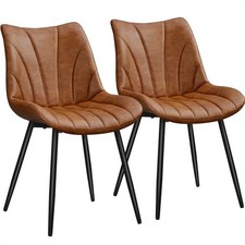 Set of 2 Modern Upholstered Dining Chair w/ Metal Legs for Kitchen Dining Room