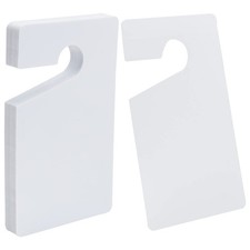 30 PCS 3x5 Inch White Blank Hang Tag Plastic Parking Permit DIY Hanger