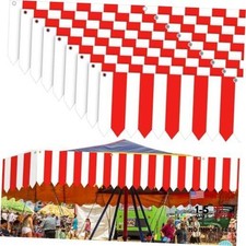Carnival Tent Circus Theme Party Decorations White and Red Striped Circus