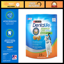 Cat Dental Treats, Tasty Chicken Flavor, Made in USA, 19 oz Pouch, Fresh Breath