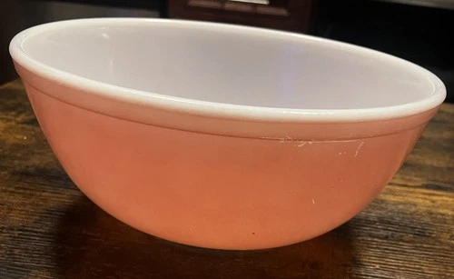 Vintage Pyrex Primary Pink Mixing Bowl #404 4 Qt 10.25"