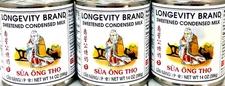 Longevity Brand Sweetened Condensed Milk  Sua Ong Tho 14 oz ( Lot Of 3 )