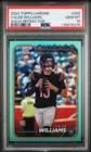 2024 Topps Chrome Caleb Williams RC #’d 199 Aqua Refractor #202 Chicago Bear PSA