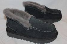 UGG ANSLEY PARC WOMEN'S SUEDE SLIPPERS BOOTIES BLACK US 9 EU 40 NIB