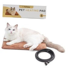 Pet Heating Pad for Cats Dogs Indoor  Sheltered Small: 16" x 13" x 1.3" Brown