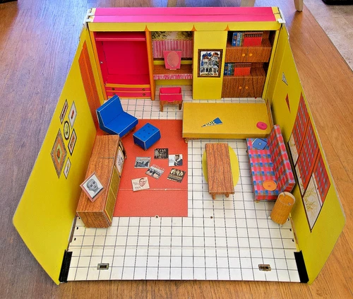 NICE Vintage Orig Barbie '62 DREAM HOUSE COMP ALL FURN Clips Acc  FREE SHIP BIN!