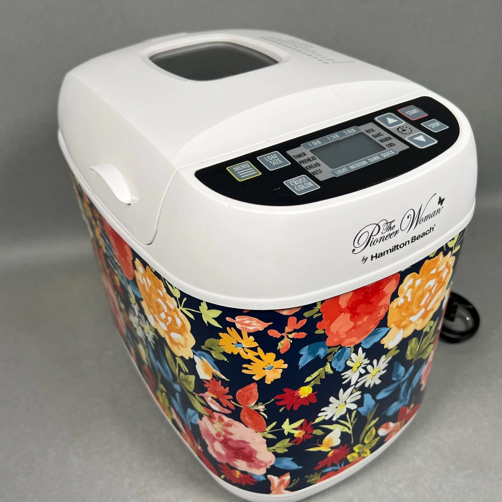 The Pioneer Woman Artisan Dough Bread Maker Hamilton Beach Floral 29889 BM09 VGC
