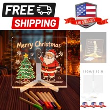 LED Note Board With Colors - Glowing Acrylic Message Marker, Illuminating Dry...