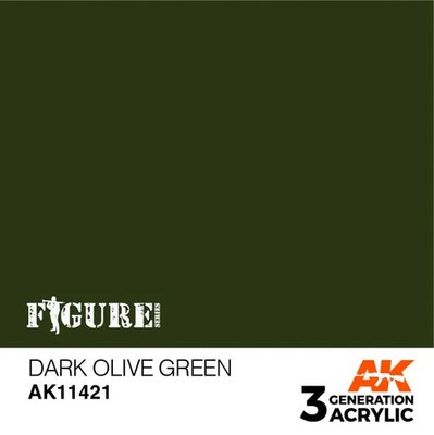 AK Interactive AK11421 Acrylic 3G Figure Dark Olive Green 17ml