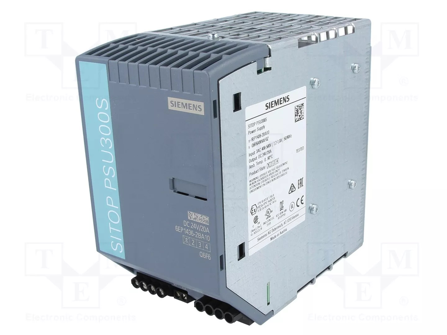 Power supply: switching; for DIN rail; 480W; 24VDC; 20A; IP20