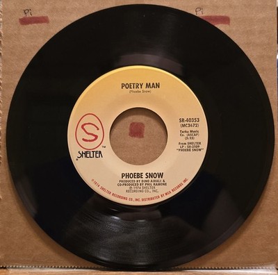 Phoebe Snow - Poetry Man/Either Or Both 1974 Shelter 45rpm 7'' Vinyl