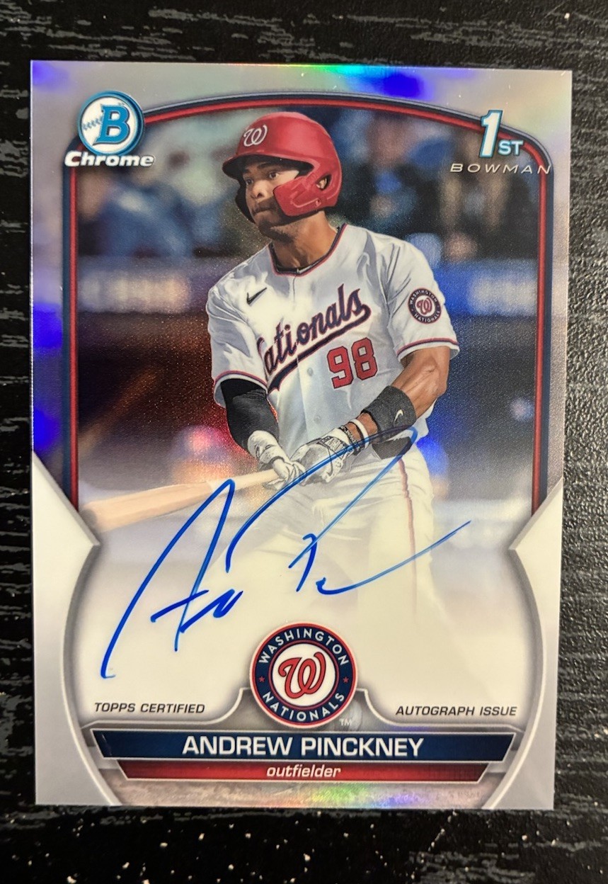 Andrew Pinckney 2023 Bowman Chrome Draft 1st Auto Refractor /499 Nationals