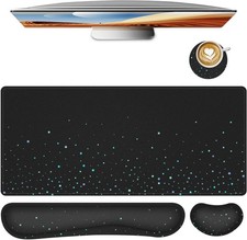 Desk Mat for Keyboard and Mouse,4in1 XXL Mousepad  Keyboard Wrist Rest Mouse...