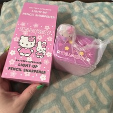 NEW Hello Kitty cartoon light Up Pencil sharpener RARE HTF  Battery Operated