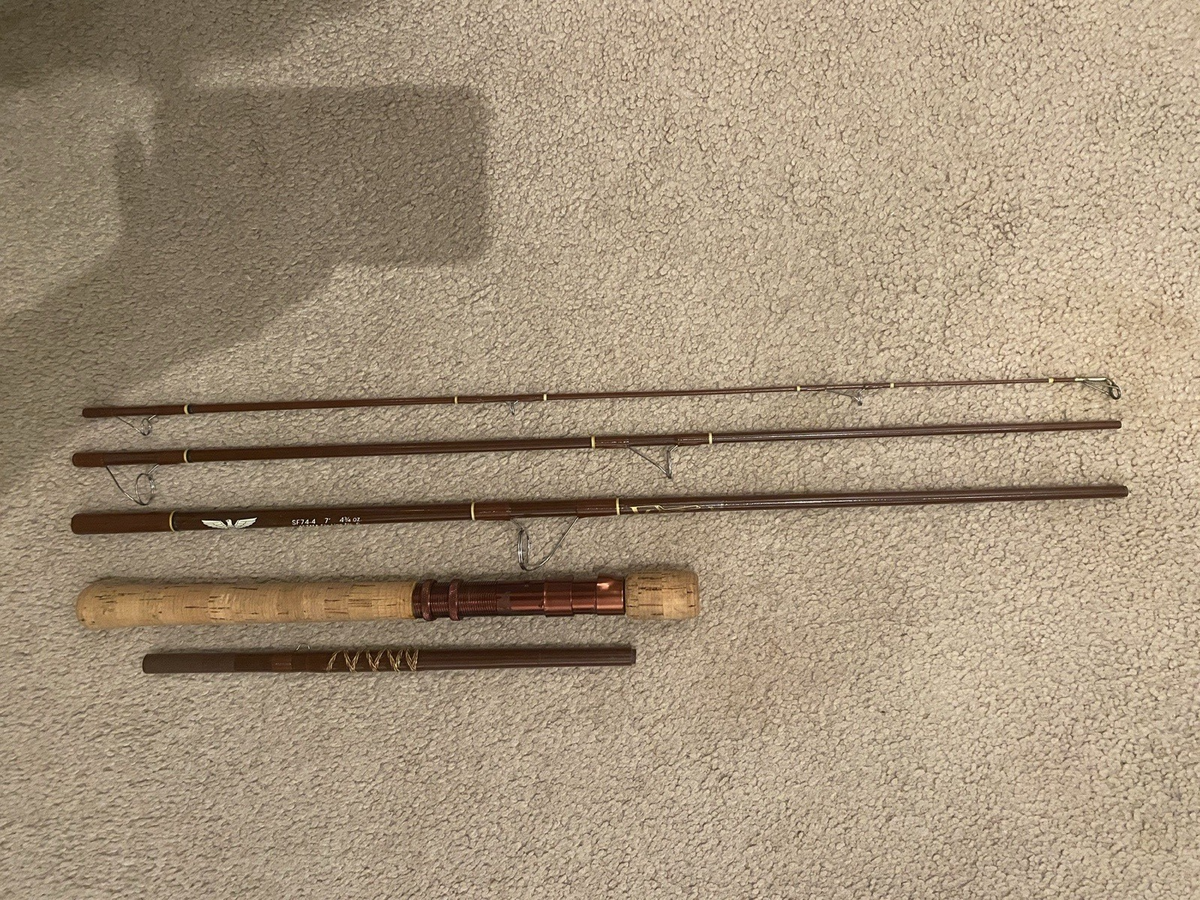 VINTAGE FENWICK VOYAGEUR SF74-4 5 PC SPIN/FLY TRAVEL ROD W/ORIG