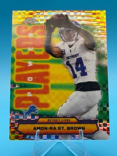 Amon-Ra St. Brown 2025 Topps Chrome Power Players X-Fractor #PP-26 Lions