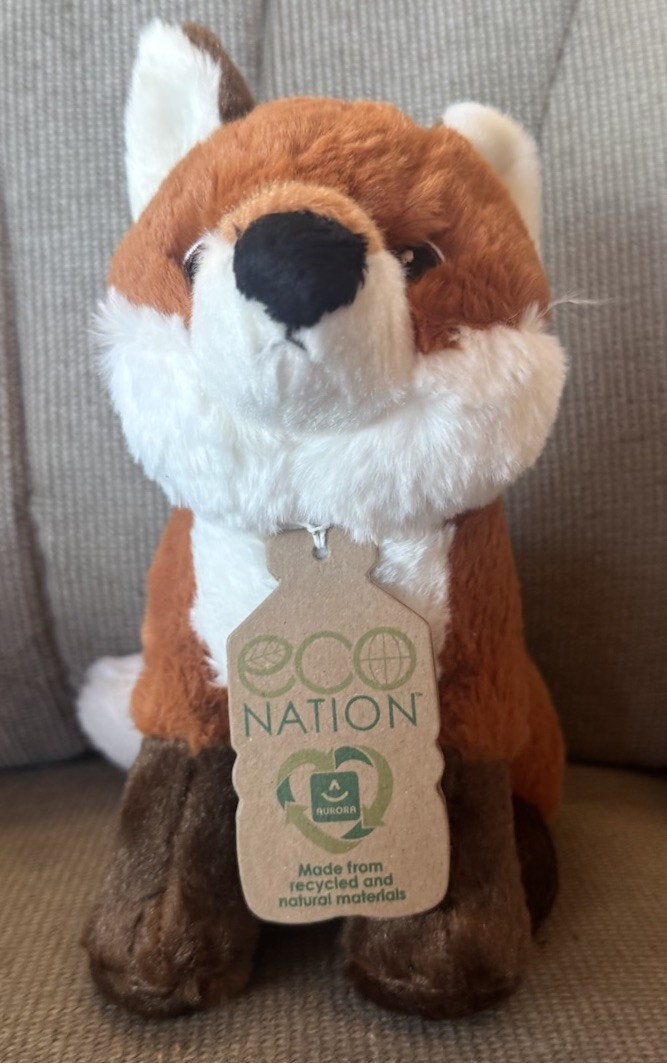 Fox Plush Soft Toy 9” Eco Nation Aurora Recycled BNWT Animal Gift