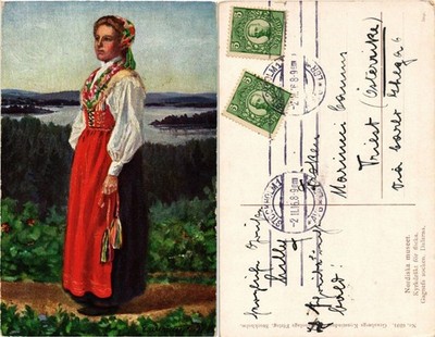 CPA Nordiska Museet Kyrkdräkt för flicka SCHWEDEN (441932)