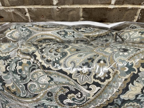 Pottery Barn Mackenna Cotton Percale Paisley Comforter FULL QUEEN Size Blue NEW - Picture 4 of 7