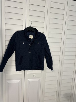 Kids Cherokee Quilted Jacket Navy Size M 8-10 Mid-Length Corduroy Collar/Pockets