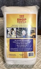 New  Sealed 100 Premium Shop Towels-Cotton Blend- 12  x14  