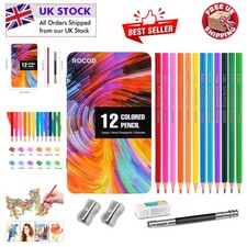 Vibrant 12-Color Artist Pencils with Ergonomic Design - Perfect for Sketching