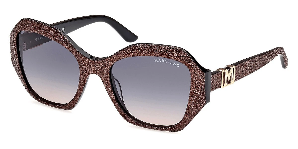 Marciano By Guess GM00007 05W Bronze Cat Eye Sunglasses Frame 54-20-140 Snake Cat Eye Plastic Frame Sunglasses for Women for sale | eBay main image 2