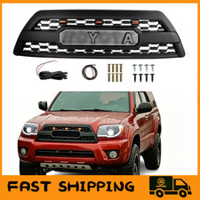 Matte Black Front Bumper Grille Wamber Lightletters For 2006-09 Toyota 4runner