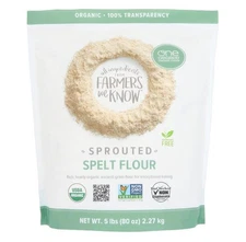 One Degree Organic Foods  Organic Sprouted Spelt Flour  80 Oz Exp 03/2026