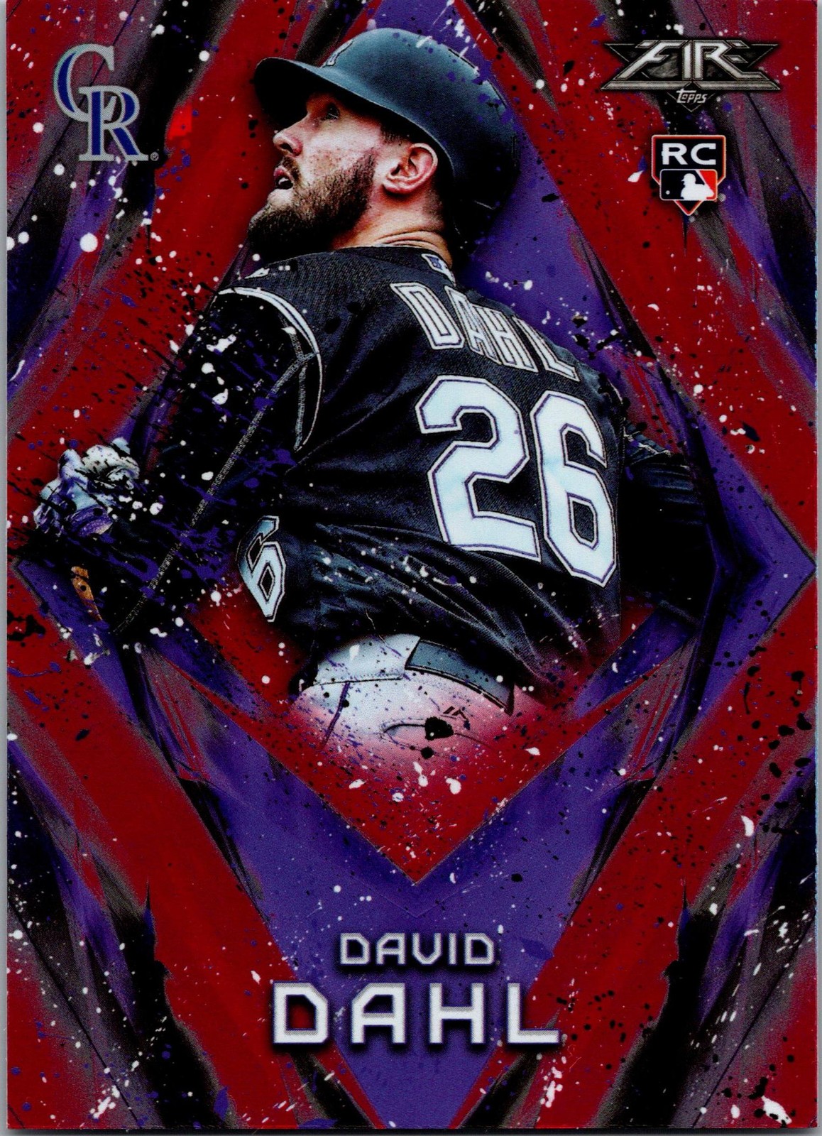 David Dahl 2017 Topps Fire #78 Green Colorado Rockies