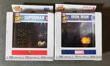 Funko Bitty POP! Lote de figuras de superhéroes de Superman y Iron Man de lujo