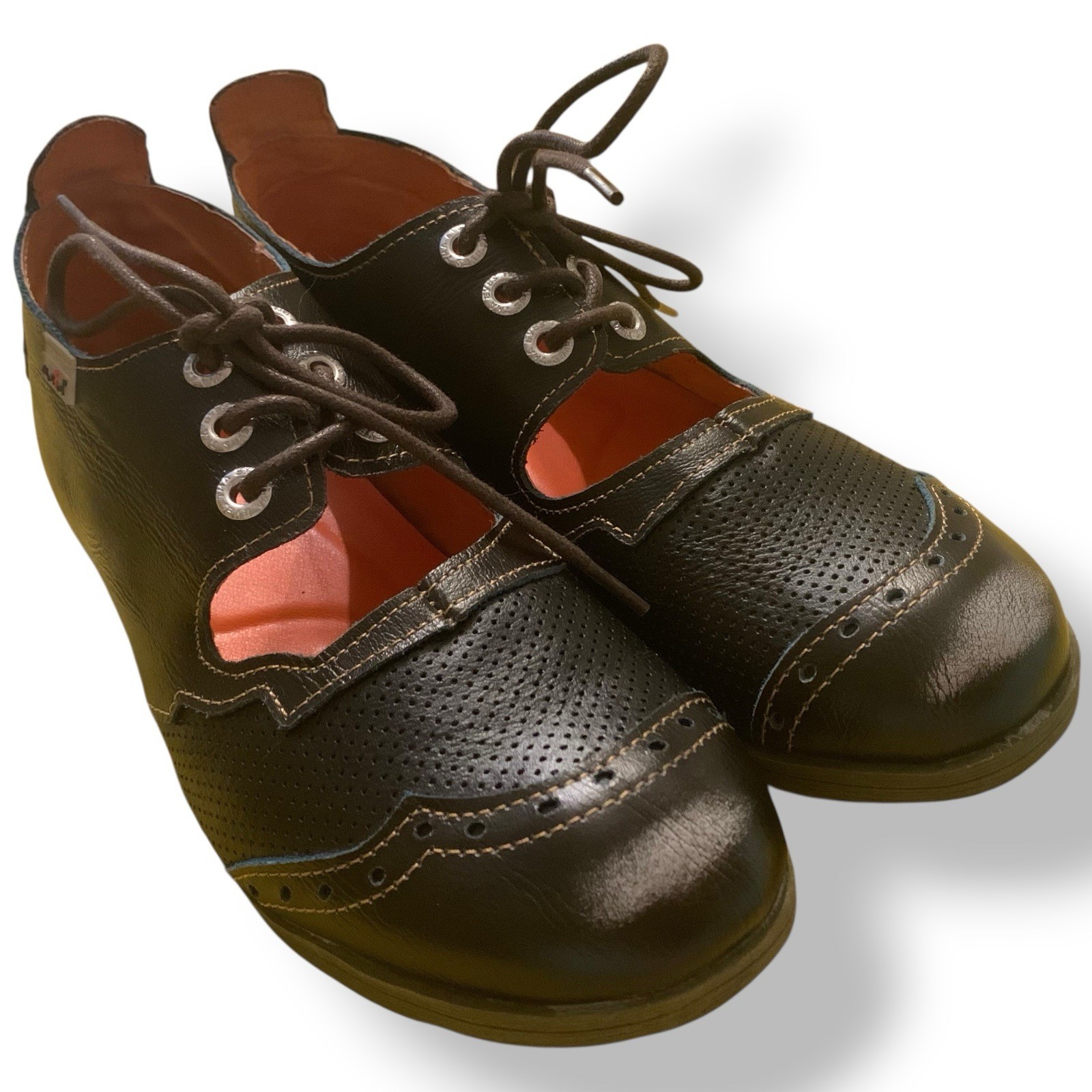 TMA EYES & MAiA Black Hand Stitched Leather Mary Janes Comfort Sz 8 US 39 EU