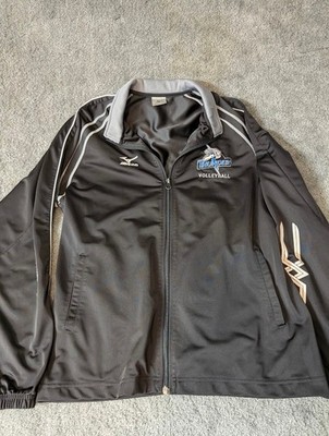 Mizuno Thunder Volleyball Black Zip Up Jacket Women s Large Team Warm Up