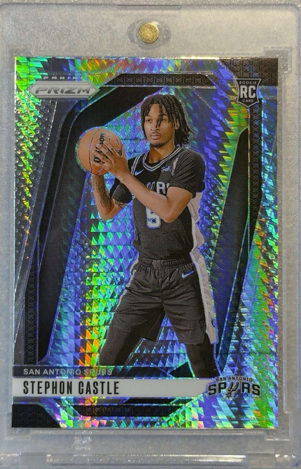 2024-25 Panini Prizm Basketball Stephon Castle #234 Hyper Prizm Rookie RC Spurs