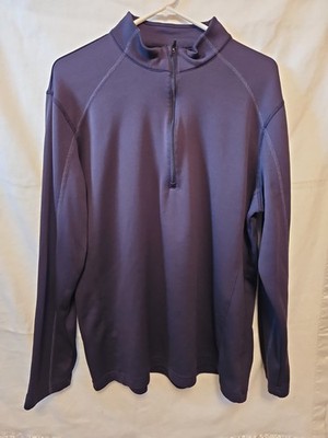 Spyder Men's Quarter Zip Pullover Black Performance Sport Tech Knit Shirt XL F21