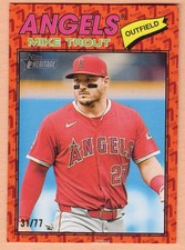2026 Topps Heritage Mike Trout COLOR OF THE YEAR VARIATION SSP 31/77 ANGELS