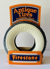Vintage Firestone Tire Counter Top Advertising Display For 2.50-4 Tires