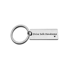Beeshion Drive Safe Keychain for Men - New Driver, Trucker Drive Safe Handsome