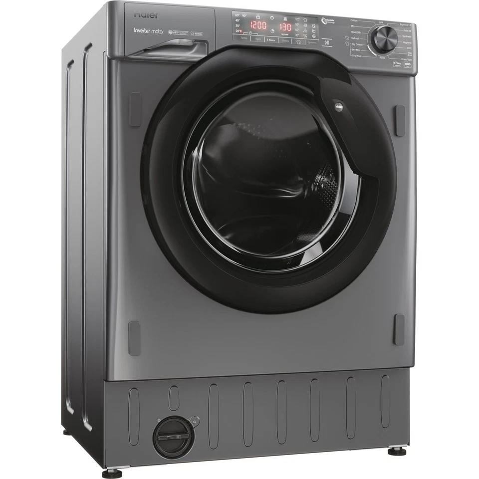 Haier HWDQ90B416FWBR 9kg/5kg 1600rpm Integrated Washer Dryer – Graphite 39228