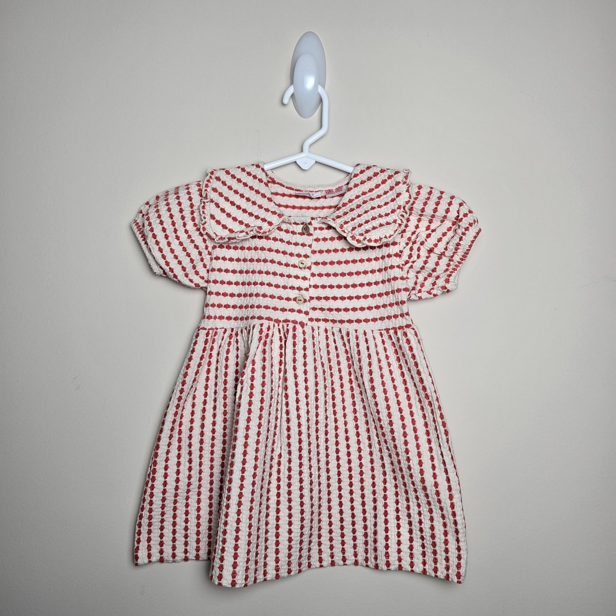 red and white striped dress zara DORIAN STRIPES line hem Zara Striped Textured Weave Dress
